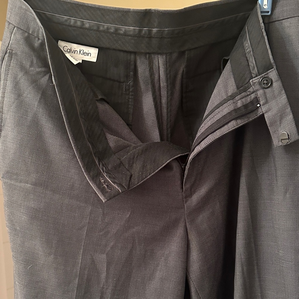 Calvin Klein Men's Charcoal Dress Pants